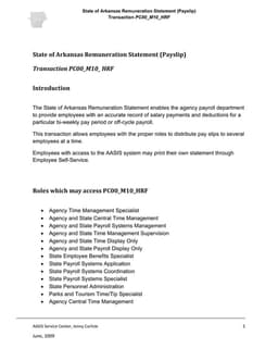 Arkansas Remuneration Statement for Payroll Validation and Employee Access form preview