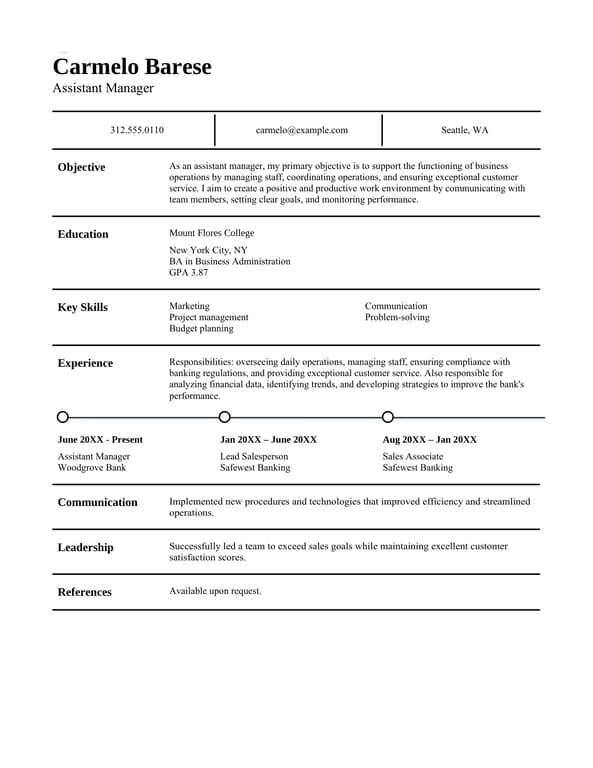 Get the most current Classic management resume form now