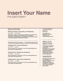 Extended ATS healthcare resume form preview
