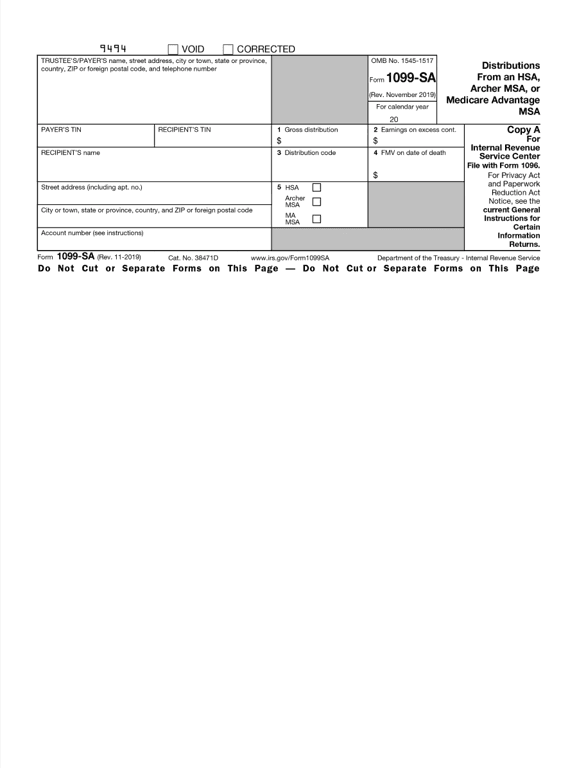 Get the most current 1099sa form now