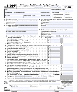 1120-F – U.S. Income Tax Return of a Foreign Corporation form preview
