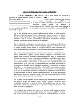 Missouri Durable Power of Attorney Legal Authorization Document form preview