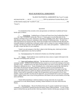 West Virginia Boat Slip Rental Agreement form preview