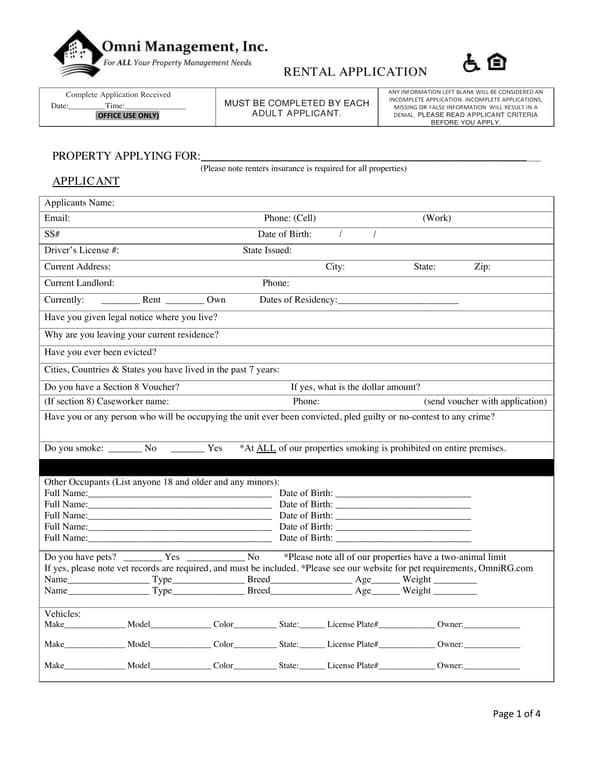 Renter Application for Tenant Screening - Zillow