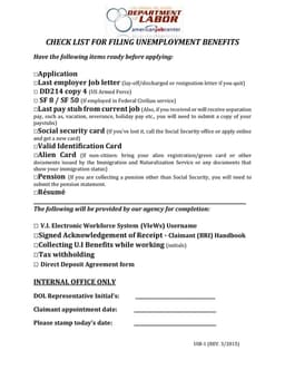 UIB-1 Unemployment Benefits Application U.S. Virgin Islands form preview