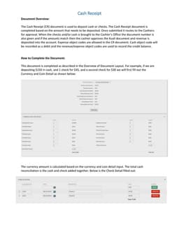 Colorado Cash Receipt - Managing Deposits and Expenditure Tracking form preview