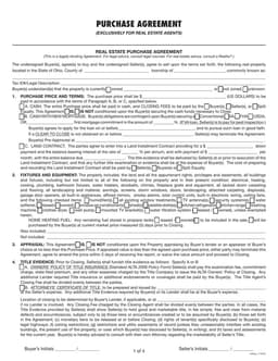 Ohio Real Estate Purchase Agreement Overview form preview