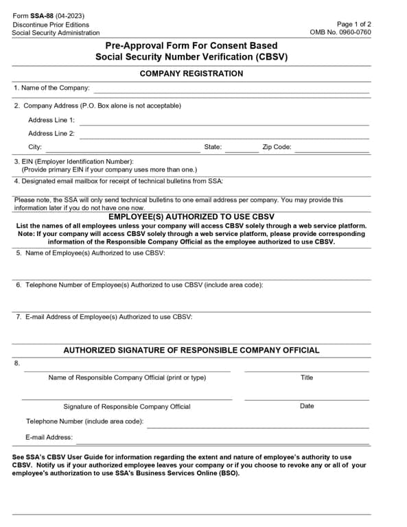 Get the most current ssa-88 form now