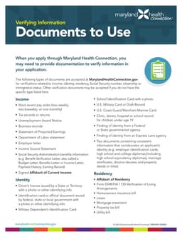 Maryland Health Connection Identity Affidavit - Income and Residency Verification for Health Benefits Exchange form preview