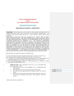 Colorado Marital Agreement for Couples with Minor Children - Estate Planning Document form preview