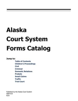 Alaska Court System Forms Catalog ADM-510: Digital Access form preview