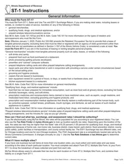 Illinois ST-1 Sales and Use Tax E911 Surcharge Return Details form preview