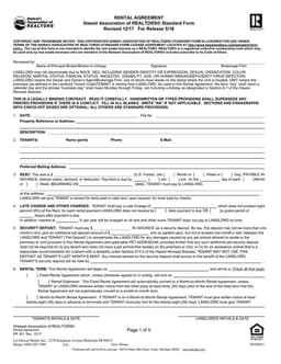 Hawaii Basic Rental Agreement - Hawaii Association of REALTORS Standard Lease Terms Explained form preview