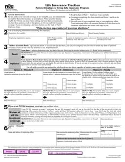 SF 2822 Request for Insurance FEGLI Program for Federal Employees form preview
