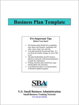 Structured Business Planning Document form preview