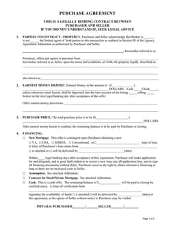 Personal Property Purchase Agreement - Section III Agency Agreement Addendum form preview
