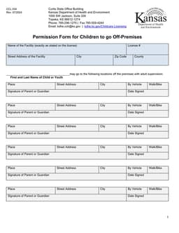CCL.034 Kansas Child Travel Consent - Curtis State Office Building form preview