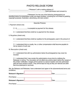 Authorized Photo Use Agreement - Legal, Publicity, and Advertising Purposes form preview