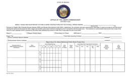 Nevada Weekly Wage Report for Public Work Contractors form preview