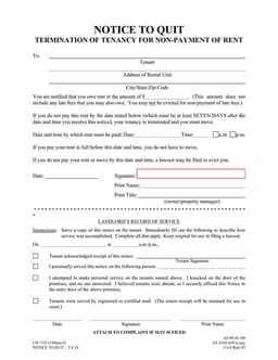 Alaska CIV-725 Notice for Termination of Tenancy Due to Non-Payment of Rent form preview