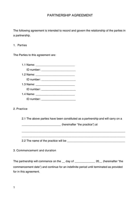 Establishing Business Partnerships with Agreement 101