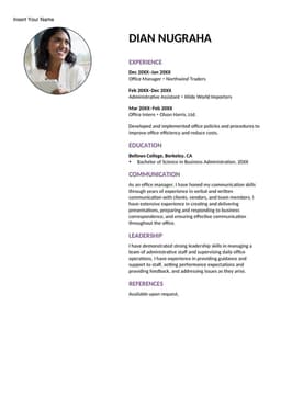 Playful business resume form preview