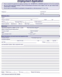Job Application Form – Candidate Information & Application Submission form preview