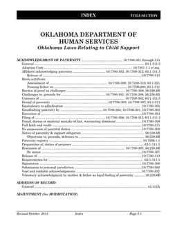 Oklahoma Support Affidavit form preview