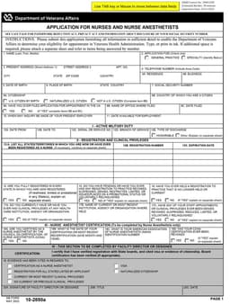 10-2850a – VA Application for Registration as Health Care Provider form preview